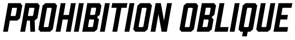 Prohibition Oblique Font
