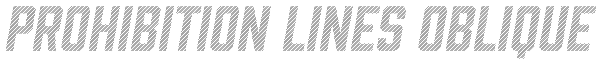 Prohibition Lines Oblique Font