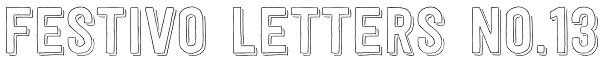 Festivo Letters No.13 Font