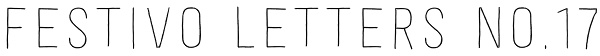 Festivo Letters No.17 Font