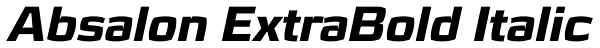 Absalon ExtraBold Italic Font