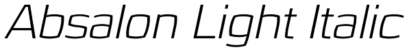 Absalon Light Italic Font