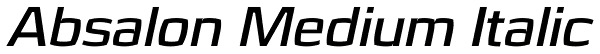 Absalon Medium Italic Font