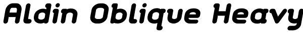 Aldin Oblique Heavy Font