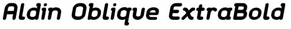 Aldin Oblique ExtraBold Font