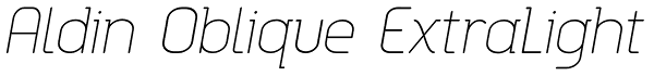 Aldin Oblique ExtraLight Font
