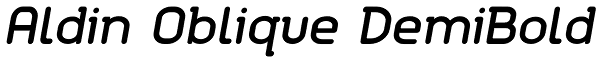 Aldin Oblique DemiBold Font
