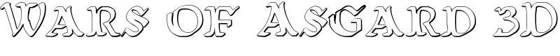 Wars of Asgard 3D Font