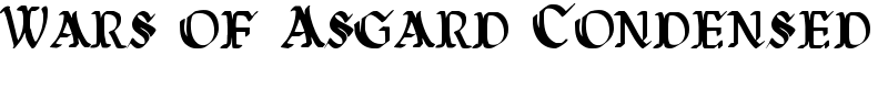 Wars of Asgard Condensed Font