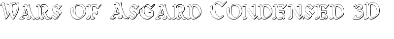 Wars of Asgard Condensed 3D Font