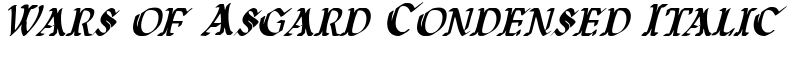 Wars of Asgard Condensed Italic Font