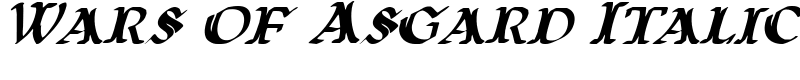 Wars of Asgard Italic Font
