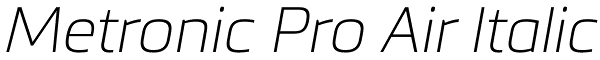 Metronic Pro Air Italic Font