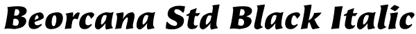 Beorcana Std Black Italic Font