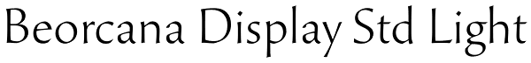 Beorcana Display Std Light Font