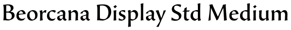 Beorcana Display Std Medium Font