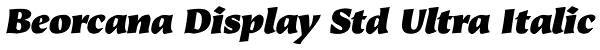Beorcana Display Std Ultra Italic Font