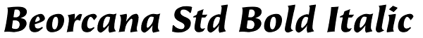 Beorcana Std Bold Italic Font