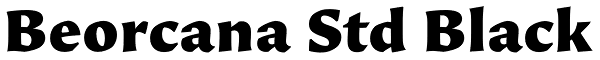 Beorcana Std Black Font