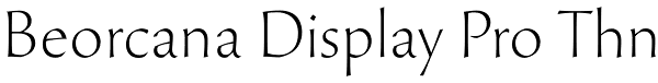 Beorcana Display Pro Thn Font