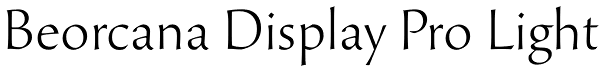 Beorcana Display Pro Light Font