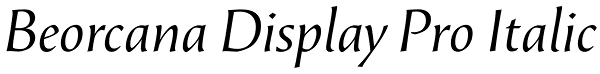 Beorcana Display Pro Italic Font