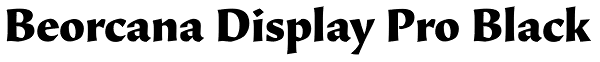 Beorcana Display Pro Black Font