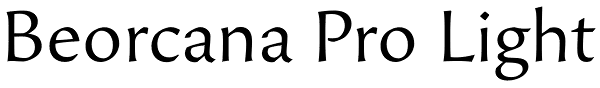 Beorcana Pro Light Font