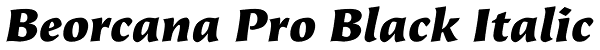 Beorcana Pro Black Italic Font