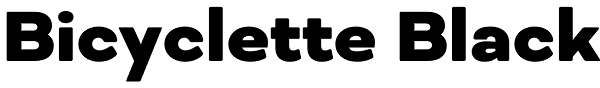 Bicyclette Black Font