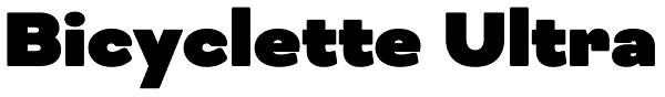 Bicyclette Ultra Font