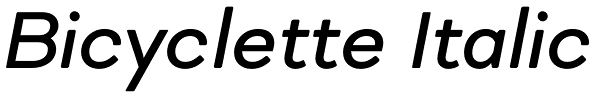 Bicyclette Italic Font