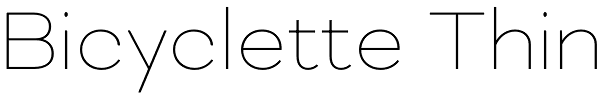 Bicyclette Thin Font