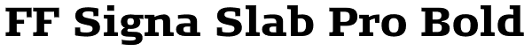 FF Signa Slab Pro Bold Font