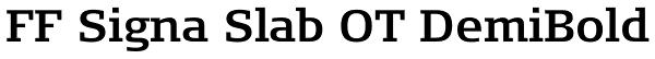 FF Signa Slab OT DemiBold Font