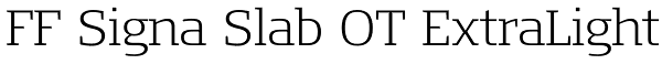 FF Signa Slab OT ExtraLight Font
