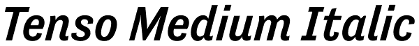 Tenso Medium Italic Font