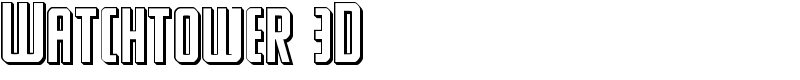 Watchtower 3D Font