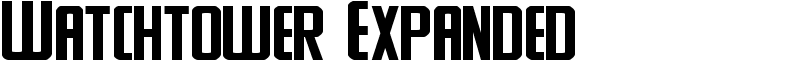 Watchtower Expanded Font
