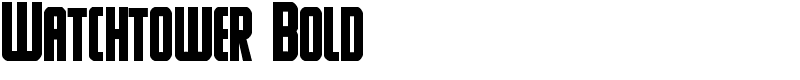 Watchtower Bold Font