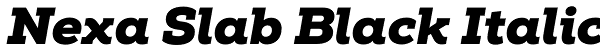 Nexa Slab Black Italic Font
