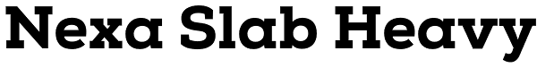Nexa Slab Heavy Font