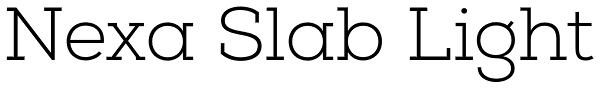Nexa Slab Light Font