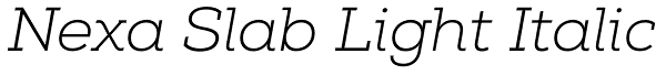 Nexa Slab Light Italic Font