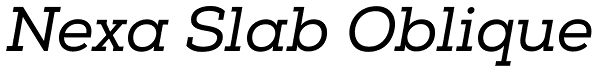 Nexa Slab Oblique Font