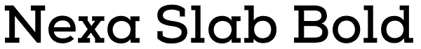 Nexa Slab Bold Font