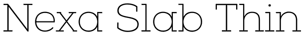 Nexa Slab Thin Font