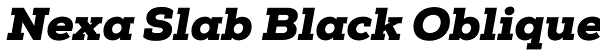 Nexa Slab Black Oblique Font
