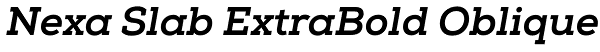 Nexa Slab ExtraBold Oblique Font
