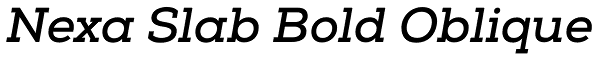 Nexa Slab Bold Oblique Font